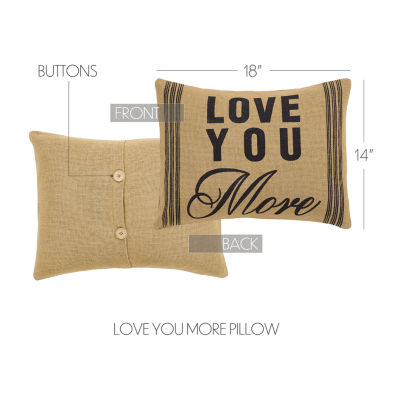 VHC Brands Love You More 14x18 Lumbar Pillow