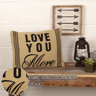 VHC Brands Love You More 14x18 Lumbar Pillow