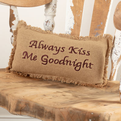 VHC Brands Kiss Me Goodnight 7x13 Lumbar Pillow