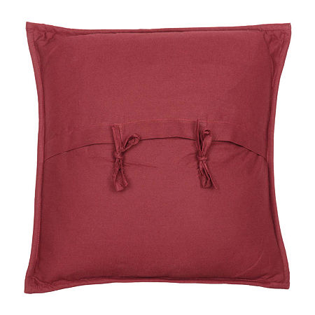 VHC Brands Cody Burgundy Star 16x16 Throw Pillow, One Size, Red