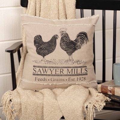 VHC Brands Miller Farm Poultry 18x18 Throw Pillow
