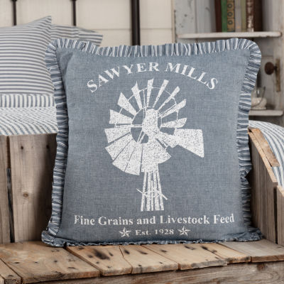 VHC Brands Miller Farm Windmill 18x18 Throw Pillow