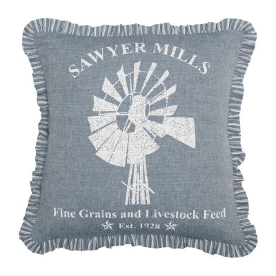 VHC Brands Miller Farm Windmill 18x18 Throw Pillow