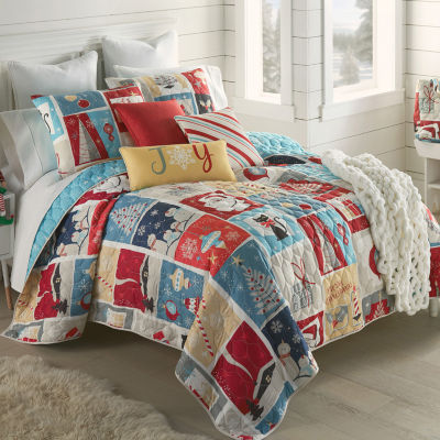 Your Lifestyle By Donna Sharp Retro Christmas Reversible Quilt Set