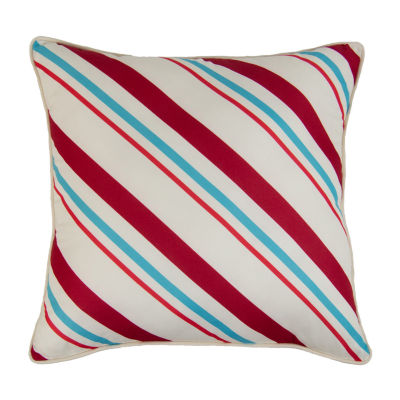 Your Lifestyle By Donna Sharp Retro Christmas Stripe Square Throw Pillow