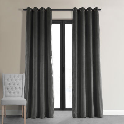 Exclusive Fabrics & Furnishing Signature Energy Saving Blackout Grommet Top Single Curtain Panel