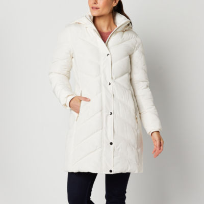 Liz claiborne hooded heavyweight overcoat online