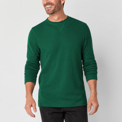 St. John's Bay Waffle Mens Henley Neck Long Sleeve Classic Fit Thermal Top  - JCPenney