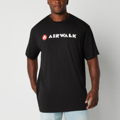 Airwalk Big and Tall Mens Crew Neck Short Sleeve Regular Fit Graphic T-Shirt