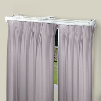 Rod Desyne Center Open Double Traverse Adjustable Curtain