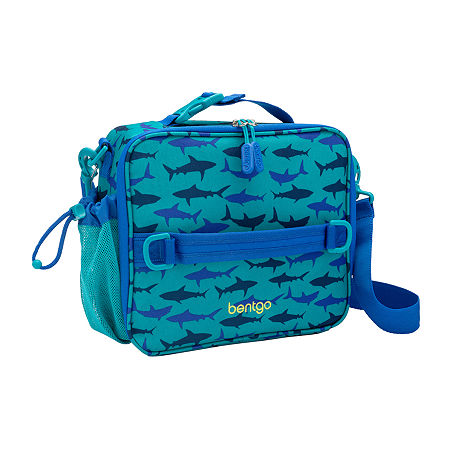 Bentgo Deluxe Sharks Insulated Lunch Bag, One Size, Blue