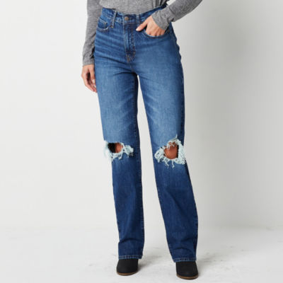 a.n.a Womens Highest Rise Straight Leg Jean