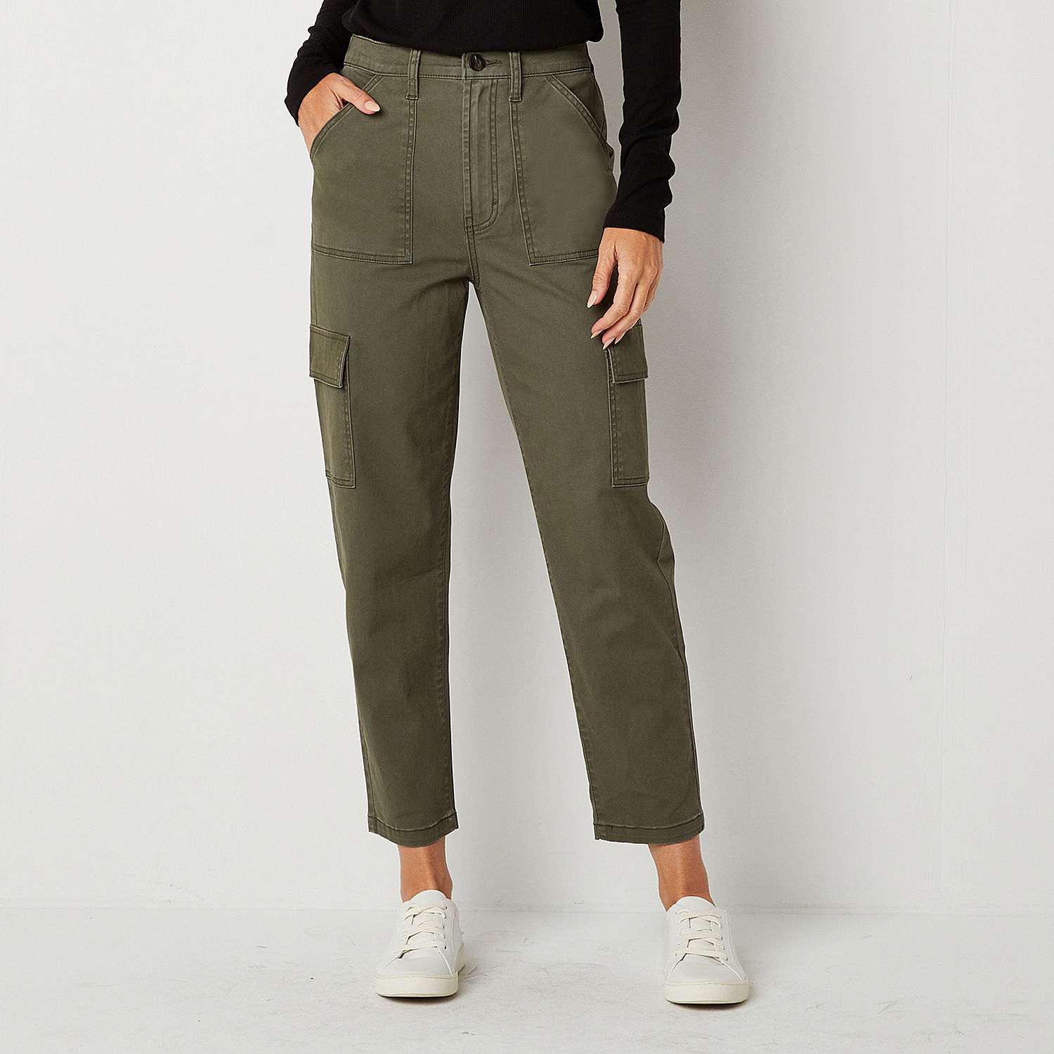 a.n.a Womens Highest Rise Tapered Cargo Pant - JCPenney