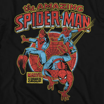 Mens Short Sleeve Spiderman Graphic T-Shirt, Color: Black JCPenney