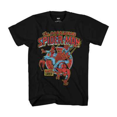 Mens Short Sleeve Spiderman Graphic T-Shirt
