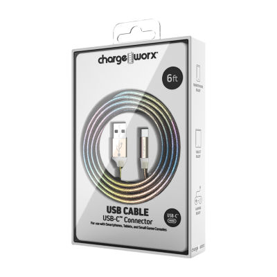 Chargeworx 6ft USB-C Cable