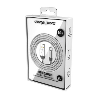 Chargeworx 10ft USB-C Cable