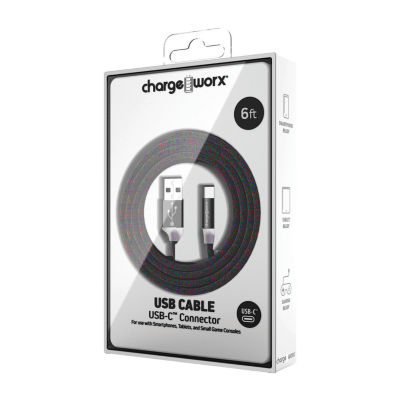 Chargeworx 6ft USB-C Cable