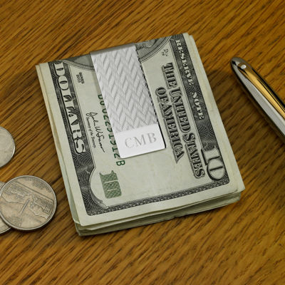 Personalized Zigzag Pattern Money Clip