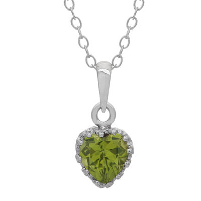 Genuine Peridot Sterling Silver Pendant, Color: Green - JCPenney