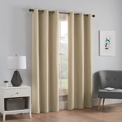 Eclipse Microfiber Energy Saving Blackout Grommet Top Single Curtain Panel