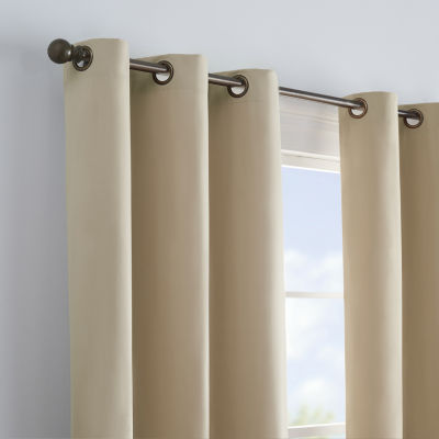 Eclipse Microfiber Energy Saving Blackout Grommet Top Single Curtain Panel