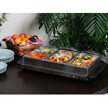 Rectangular Buffet Server and Warming Tray Food Warmer Adjustable  Temperature