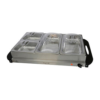 Rectangular Buffet Server and Warming Tray Food Warmer Adjustable  Temperature