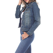 Jcpenney white denim jacket best sale