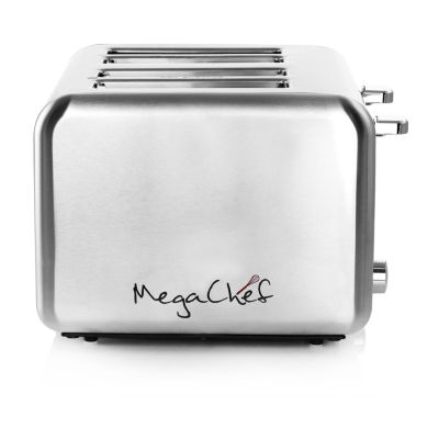 MegaChef 4-Slice Stainless Steel Extra Wide Slot Toaster