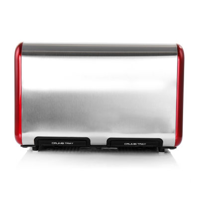 MegaChef 4-Slice Stainless Steel Extra Wide Slot Toaster