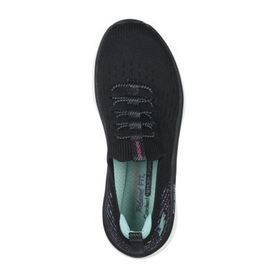 Skechers Womens D'Lux Walker Slip-On Walking Shoes