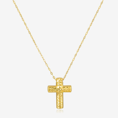 Womens 14K Gold Cross Pendant Necklace JCPenney
