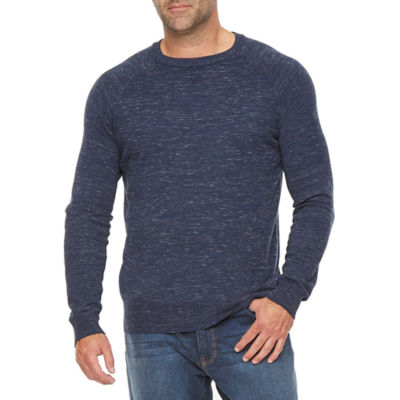 mutual weave Big and Tall Mens Raglan Long Sleeve Pullover Sweater