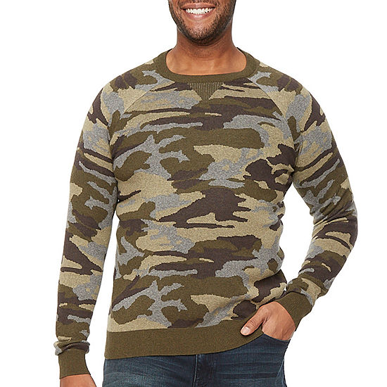 mutual weave Big and Tall Mens Crew Neck Long Sleeve Pullover Sweater ...