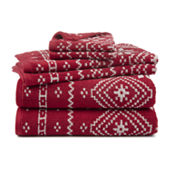 2pc Woodland Winter Hand Towel Set Red - Skl Home : Target