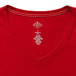St. John's Bay Womens V Neck 3/4 Sleeve Adaptive T-Shirt