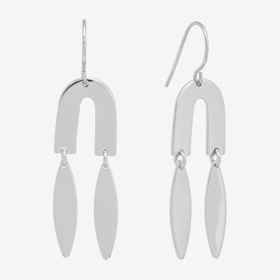 Pure Silver Over Brass Drop Earrings