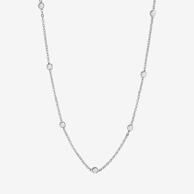 Silver Reflections Pure Over Brass Inch Bead Chain Necklace