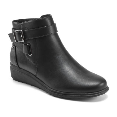 Easy Spirit Womens Yara Flat Heel Booties, Color Black JCPenney
