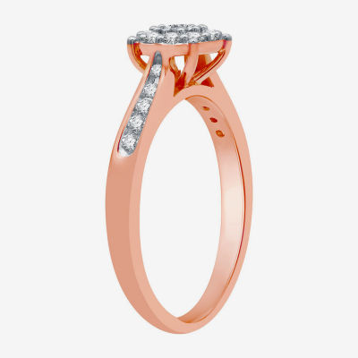 I Said Yes (H-I / I1) Womens 3/8 CT. T.W. Lab Grown White Diamond 14K Rose Gold Over Silver Sterling Round Halo Bridal Set