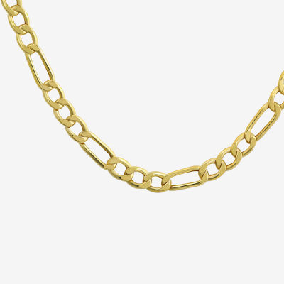 10K Gold Inch Hollow Figaro Chain Necklace