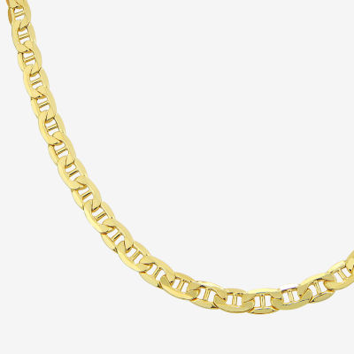 10K Gold 20 Inch Semisolid Mariner Chain Necklace