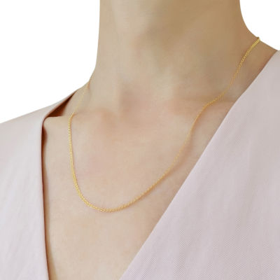14K Gold 20 Inch Hollow Fashion Chain Necklace