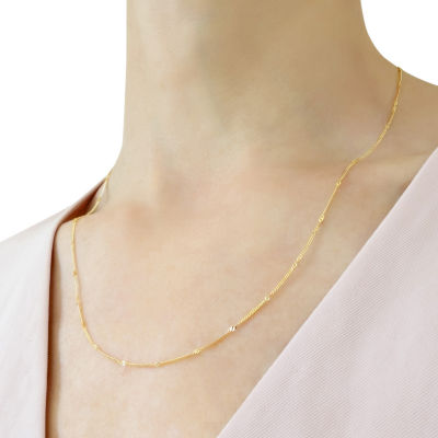 14K Gold Inch Solid Fashion Chain Necklace