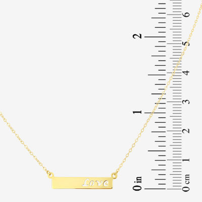 Womens 10K Gold 17 Inch Pendant Necklace