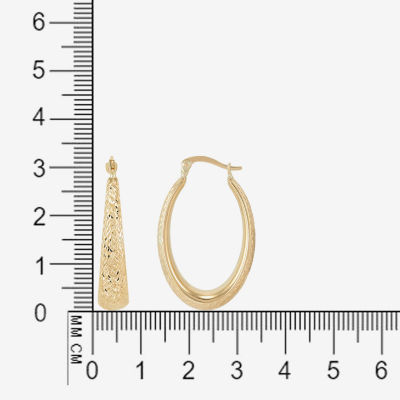 14K Gold 32.1mm Round Hoop Earrings