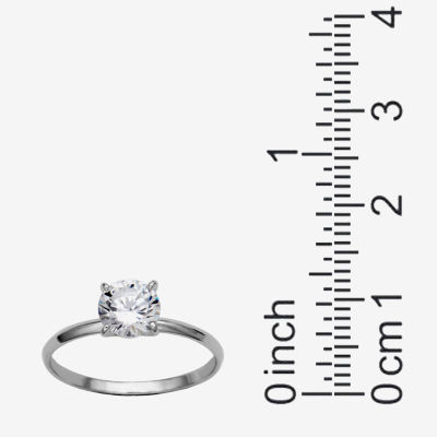 1 1/4 CT. T.W. Cubic Zirconia Platinum Over Silver Round Solitaire Engagement Ring