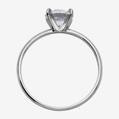 1 1/4 CT. T.W. Cubic Zirconia Platinum Over Silver Round Solitaire Engagement Ring