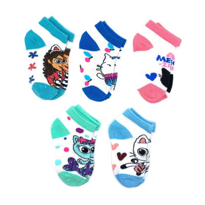 5 Pair Quarter Ankle Socks Girls